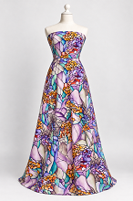 Italian Cotton Poplin Stained Glass Thistle